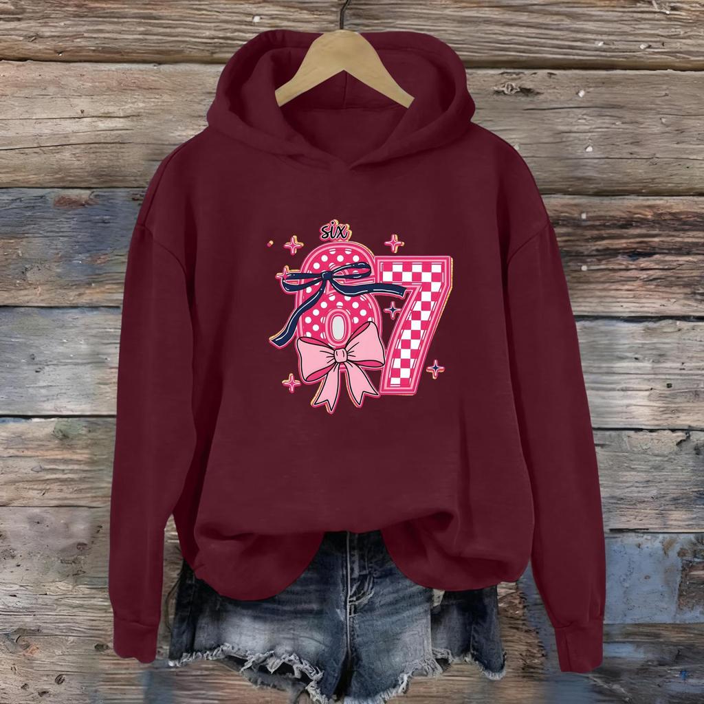 Women's Fashion Daily Versatile Casual Sweatshirts Long Sleeve Hooded Top Sweatshirts