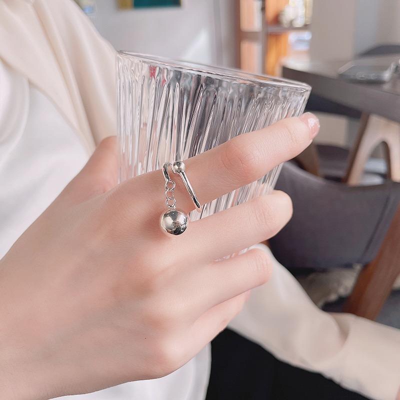 Xiaomi BF CLUB 925 Sterling Rings for Women Simple Geometric Handmade Irregular Retro Tassel Ball Ring Allergy For Birthday Gift