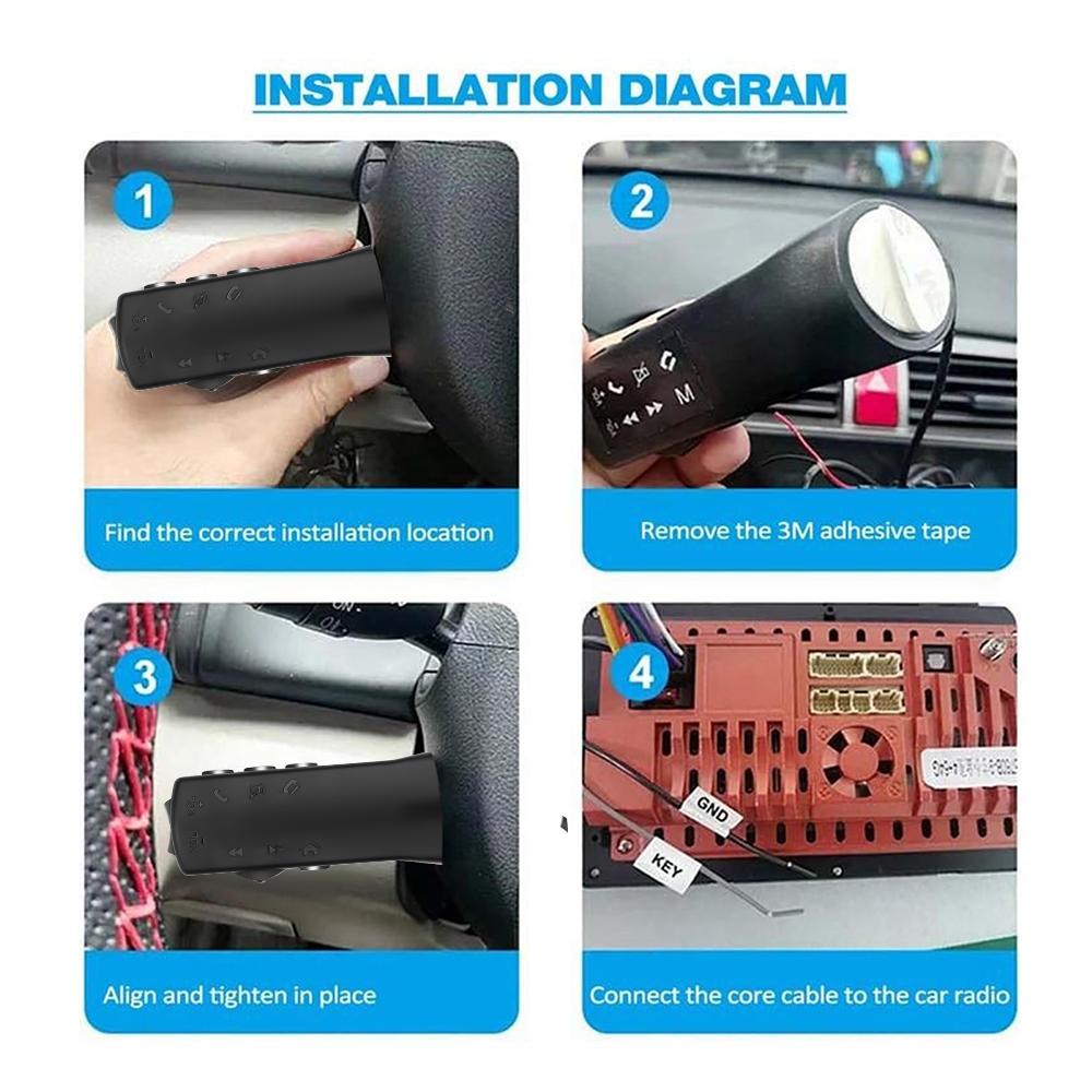 Remote Controller Universal Car Steering Wheel Buttons 8 Keys Car-styling 12V Wireless Control For Music Phone DVD Navigation Multi-functional