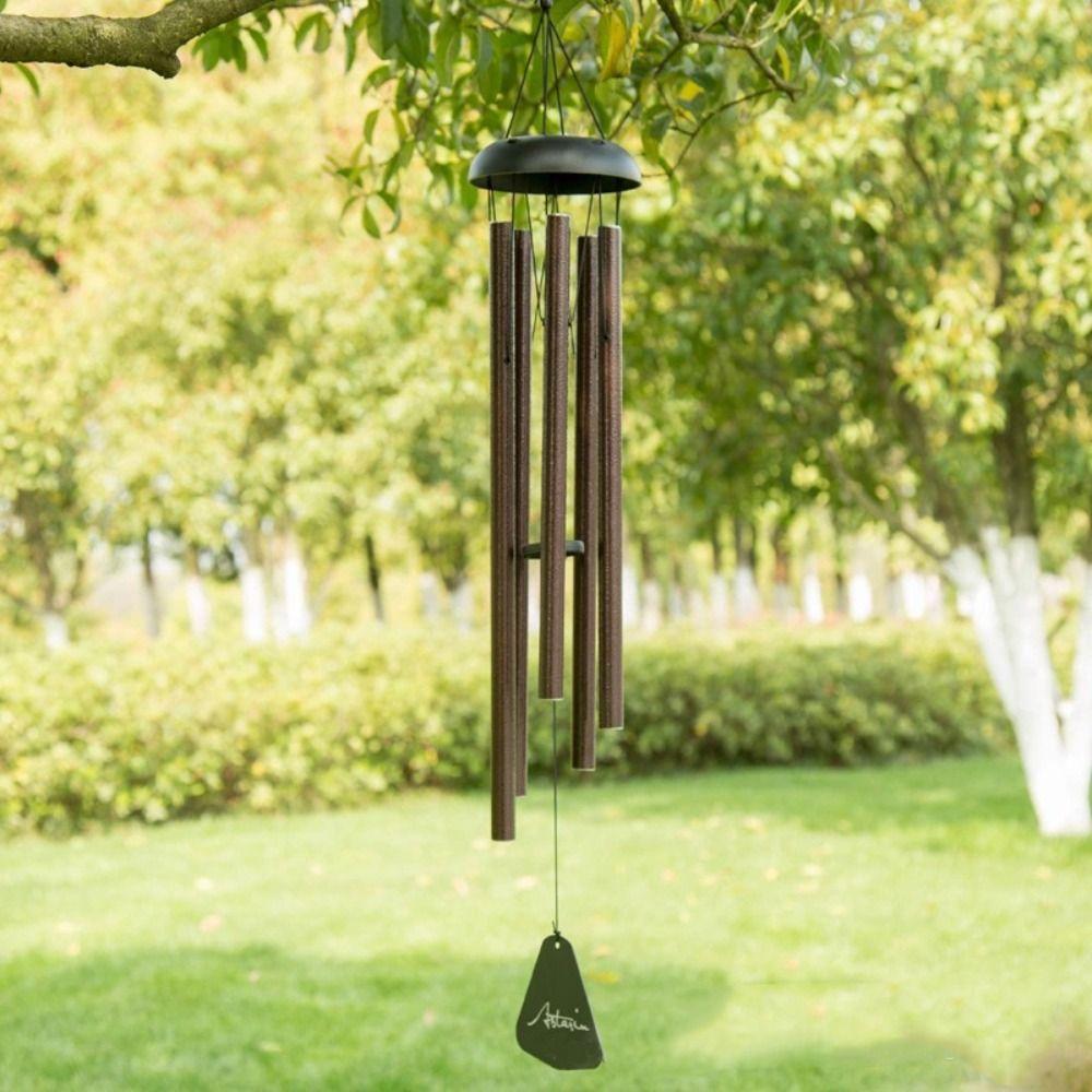 Retro Aluminum Tube Wind Bell Japanese Style Blessing Bell Hanging Decoration Wind Chimes  Room