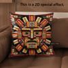2D Aztec Sun God Embossed Style Throw Pillow Covers Pattern Cushion Cover Suitable For Sofa Bedroom Car Pillow Cover