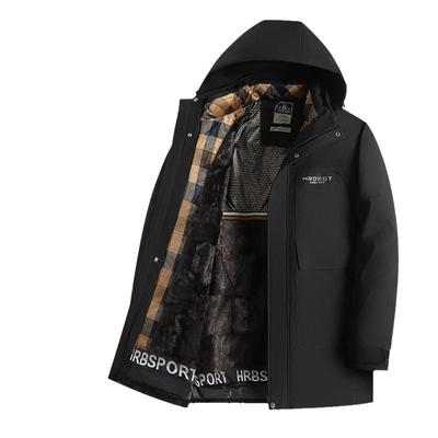 Herbst- und Wintermodelle Fleece Verdickte Kapuzen-Herausnehmbare Innenjacke Mittleren Alters Warme Baumwollgepolsterte Jacke
