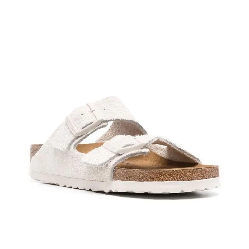Birkenstock Arizona Soft Footbed Unisex Minimalist Comfort Massage Antibacterial Slide Sandals Off White 1024516 37