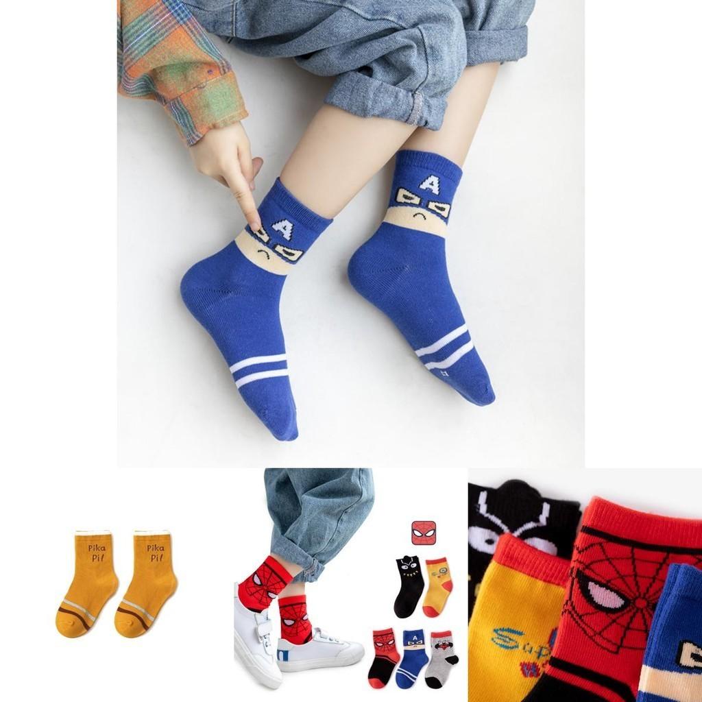 Calcetines de Algodón para Niños de Spider-man Con Lindo Dibujo Animado Para un Uso Divertido y Cómodo
