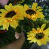1/3 Head LED Solar Sunflower Lights Artificial Waterproof Night Lights Creative Simulation Flower Light Bedroom Room