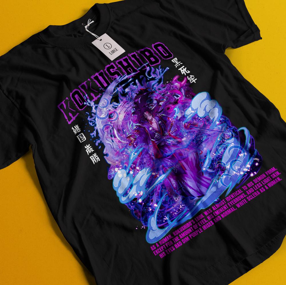 

Demon Slayer Shirt Kokushibo Upper Moon 1 Tshirt Zenitsu T-Shirt Muzan Tanjiro S