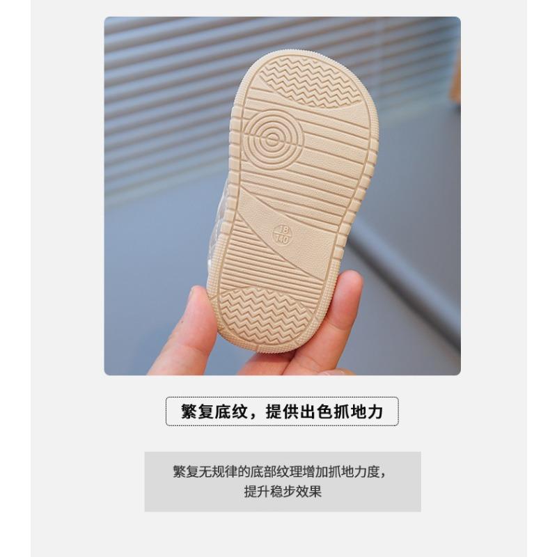 Baby toddler shoes cartoon leather surface baby girl indoor shoes non-slip soft sole baby boy running shoes
