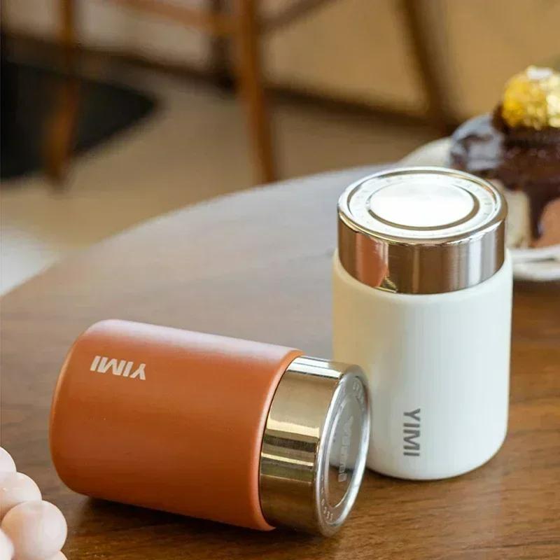 230ml Mini Nerezový Termoskový Hrnček Módny Prenosný Vreckový Vákuový Termoska Káva Čaj Termálna Fľaša na Vodu Tumbler