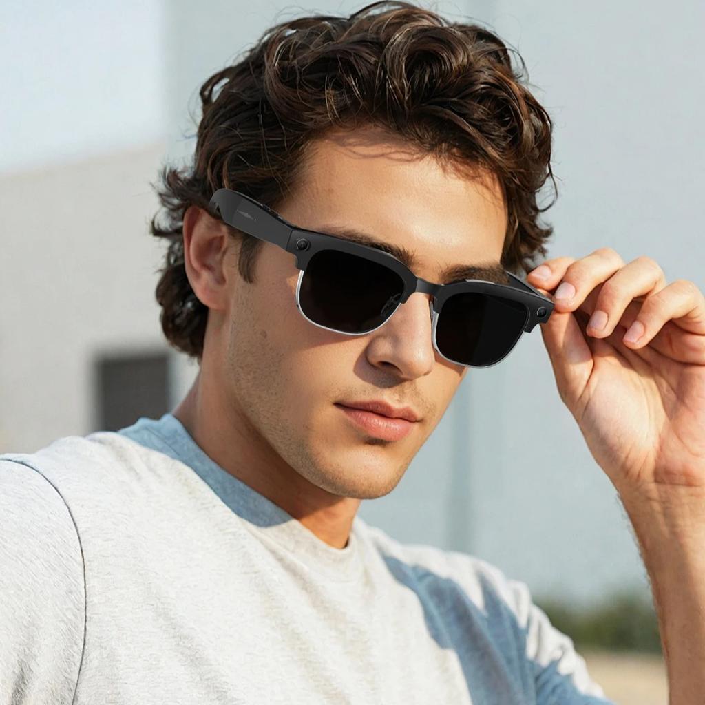 2026 Neue KI-Smart-Brille 800W HD-Kamera Brille Fotoerkennung Videoaufnahme Übersetzung Anruf Wasserdichte Sonnenbrille Herren Damen