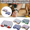 34-Compartment Double-Sided Tool Organizer Box With Removable Dividers Storage Case For Screws Portable Parts Bin With Clear Lid