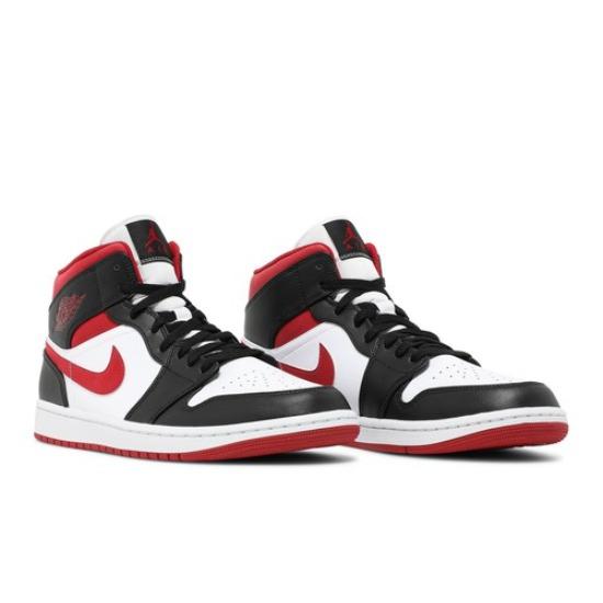 

Air Jordan 1 Mid Black Gym Red 554724-122 EU 44.5 червоний/білий