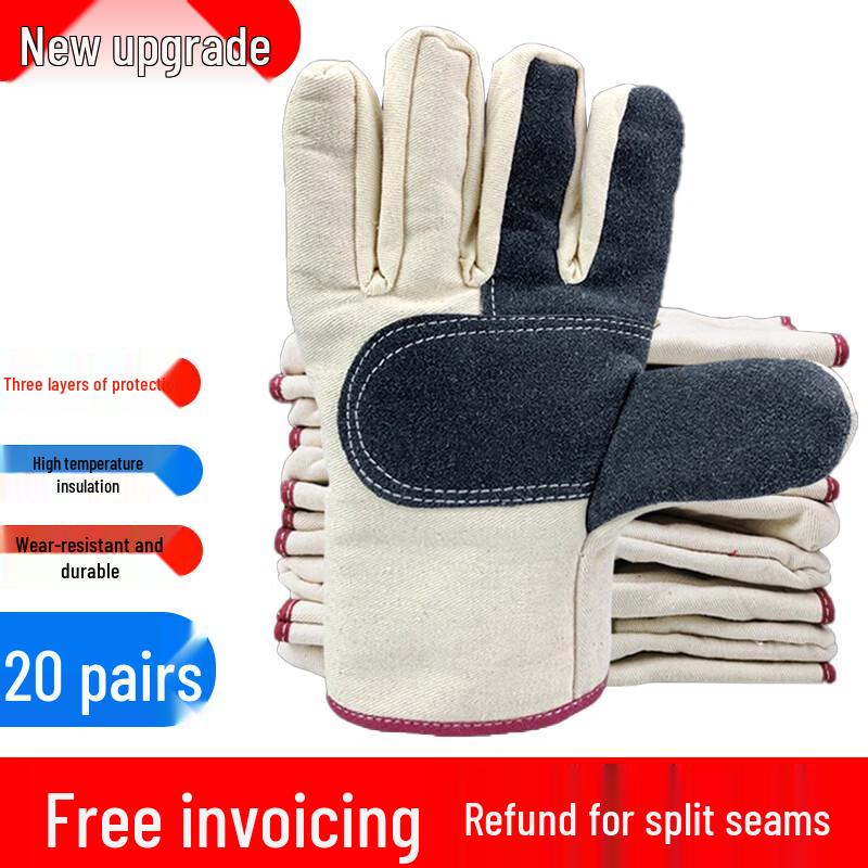 Yuzhuxun Three-Layer Canvas Work Gloves