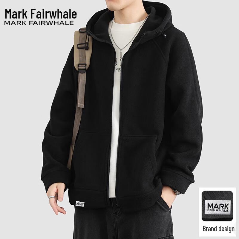 Mark Fairwhale Men's Hooded Fleece Cardigan Jacket