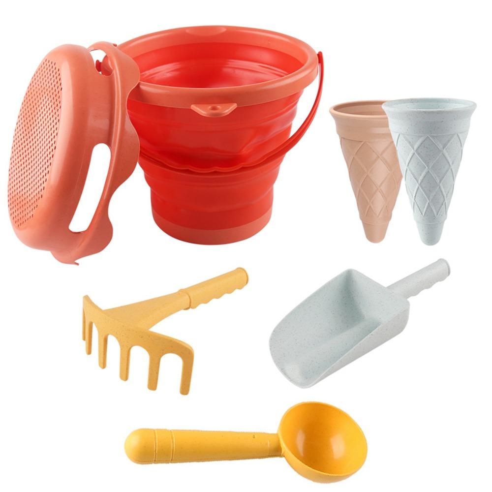 6PCS Multicolor Beach Toy Set Plastic Sand Play Set Creative Beach Play Set Beach Play