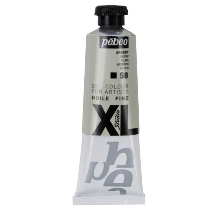 Oil Paint - Pébéo - Studio XL - 37 Ml - Silver Color - For All Levels