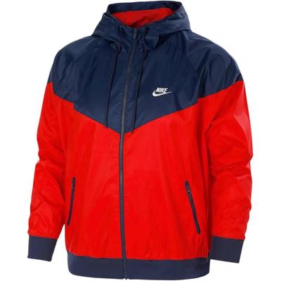 Sportbekleidung Windrunner Colorblock Kapuzenjacke Gewebt University Red Obsidian Herren DA0002-657