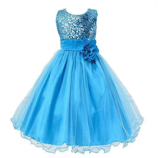 Baby Girl Dress Girl Clothing Flower Sequins Dress For Christmas Halloween Brithday Party Wedding Princess Dress Christmas