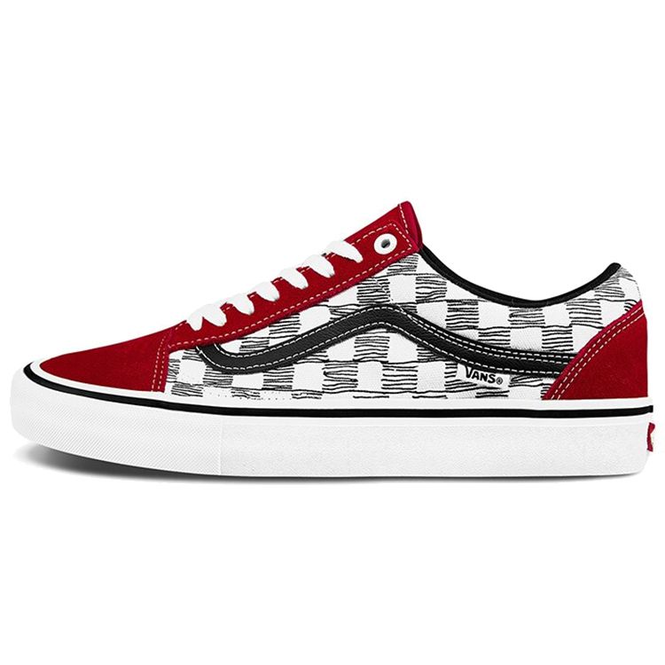 Vans Old Skool Low Top Skate Shoes Unisex Sneakers Red Black White VN0A45JC2LZ