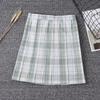 Japanese High-Waisted Plaid Pleated Skirt - Snow & Pine School Uniform Style