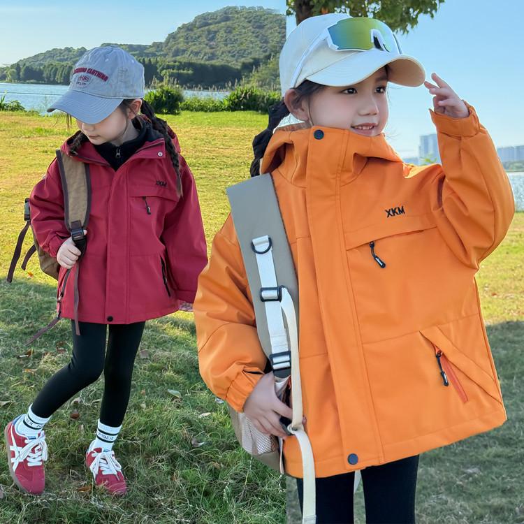 Kids' 3-in-1 Windproof & Waterproof Storm Jacket 2025: New Autumn Style for Boys & Girls - Trendy Outdoor Outerwear