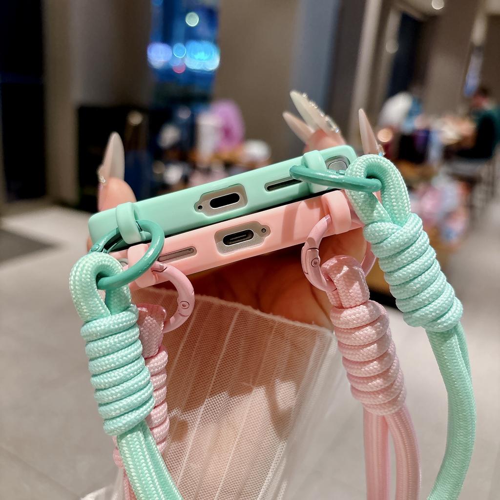 Soft Silicone Lanyard Rope Candy Case For Samsung Galaxy S26 Edge S25 S24 S23 Ultra Plus FE A17 A07 A56 A36 A26 A55 Cover