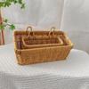 Cesto Portariposti da Parete di Grande Capacità in Plastica Effetto Rattan Organizer per Organizzazione Bagno e Cucina