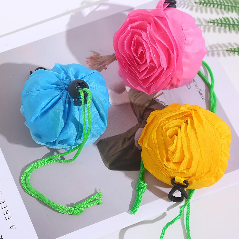 Rose Blume Faltbare Einkaufstasche Tragbar Große Kapazität Faltbare Tragetasche Leicht Langlebig Reisehandtasche Aufbewahrungsbeutel