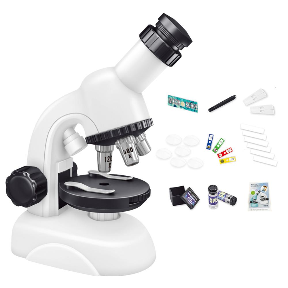 

C2234 Students Microscope 1200X/400X/100X Microscope Kit with Fill Light Science Educational Toy A