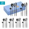 New Stainless Steel Tableware 24 Pieces Suit Knife, Fork and Spoon Gift Box Four Main Pieces 6 People Pack