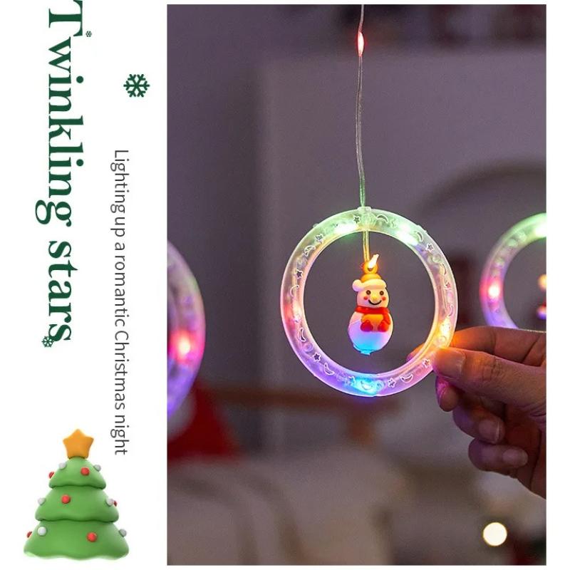 USB Powered LED Christmas String Lights with 8 Lighting Modes Santa Star Fairy Lights for Xmas Tree Window Party & Indoor Decor