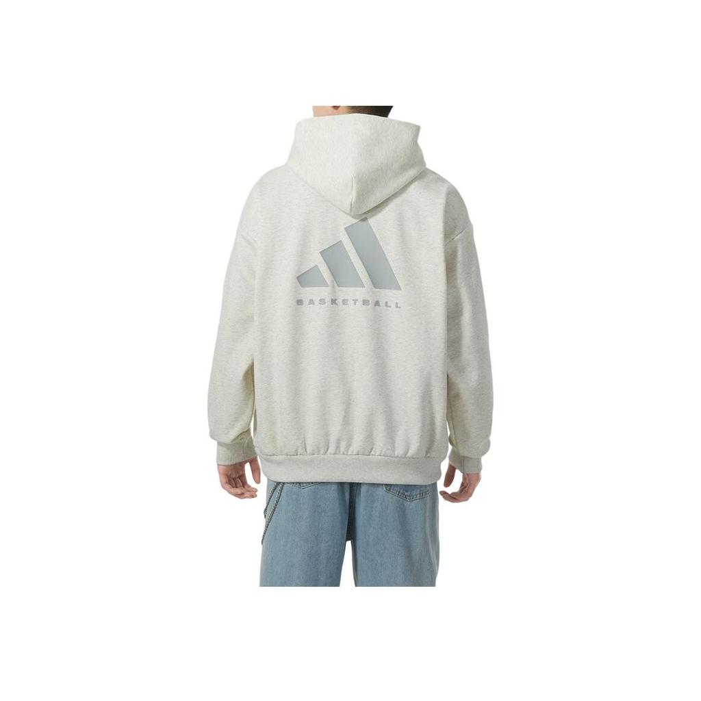 Adidas Solid Color Hoodie Men Tops Beige IX1962