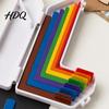 Wear-Resistant Positioning Ruler 7Pcs Paper Crafting Alignment Guides L-Shaped Tool with Storage