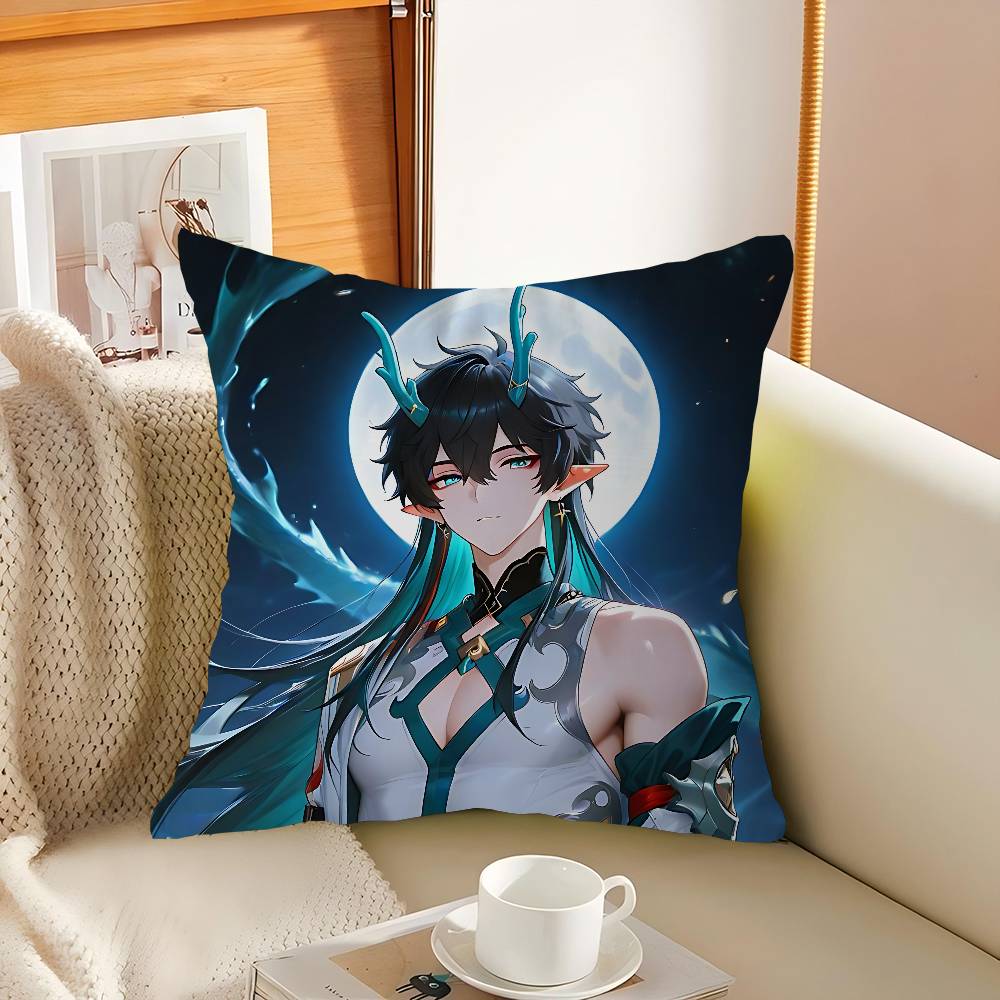 Honkai Star Rail Cartoon Cushion Cover Pillow Cover Decor Pillowcase Printed Cushion Case For Couch