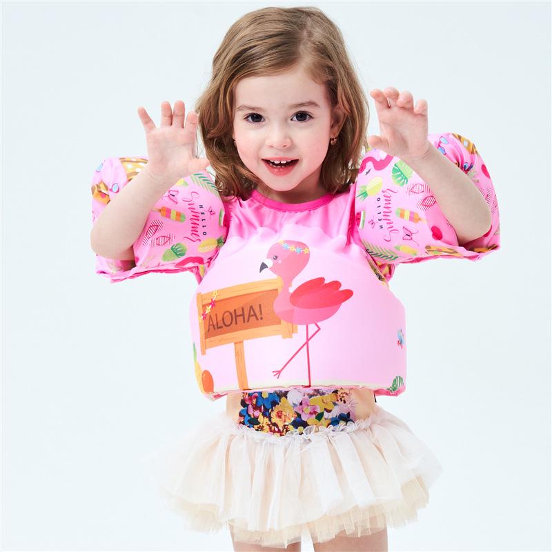 Cartoon Kids' Life Jacket & Flotation Suit with Arm Foam