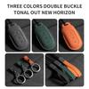 Leather Car Key Case Cover Protector Shell Fob Accessories for Leapmotor T03 S01 C11 Auto Key Shell Fob Protector Suede Keychain