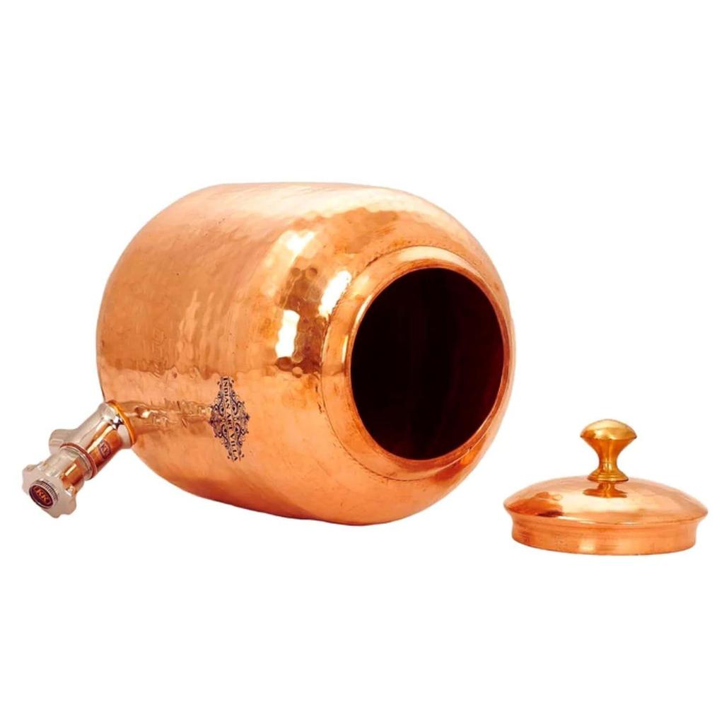 Copper Water Dispenser Container Pot, Storage & Kitchenware, Health Benefits, 18 LTR.