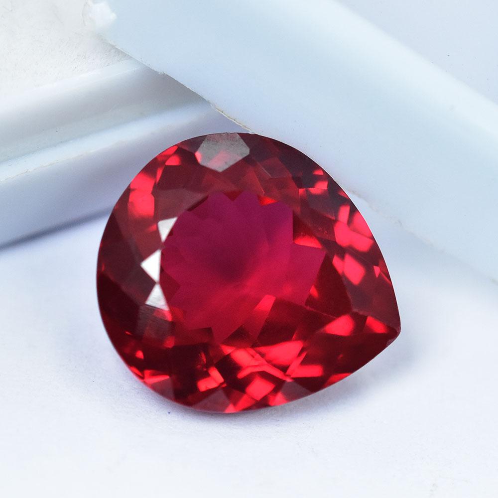 Faceted Quality Red Garnet 13.5 Ct Natural   Pear Cut Loose Gemstone