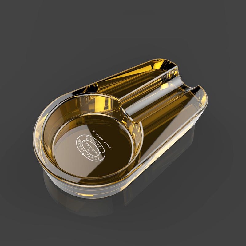 Cigar Ashtray Crystal Glass Cigarette Holder Outdoor AshTray for Patio IndoorHome OfficeTabletop Desk smoking accessories