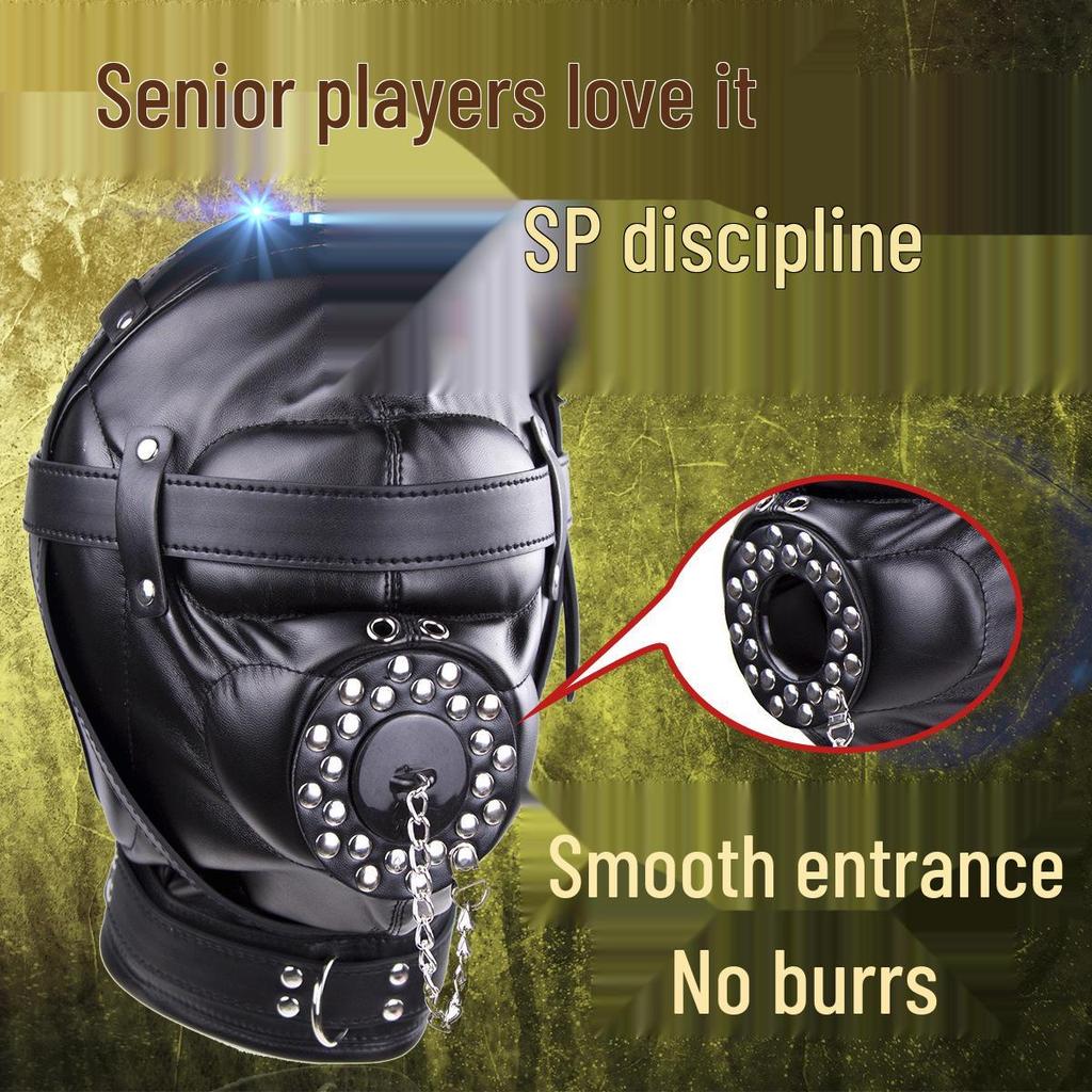 Erotic Bondage Mask and Gag Hood for Adults