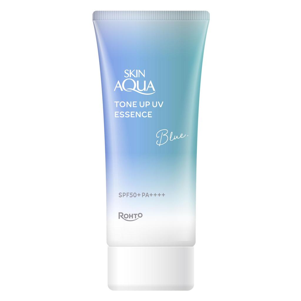 Skin Aqua UV Essence Tono Azul Base de Maquillaje SPF50 PA Protector Solar Resistente al Agua Jabón Translúcido con Aroma 80g Japón