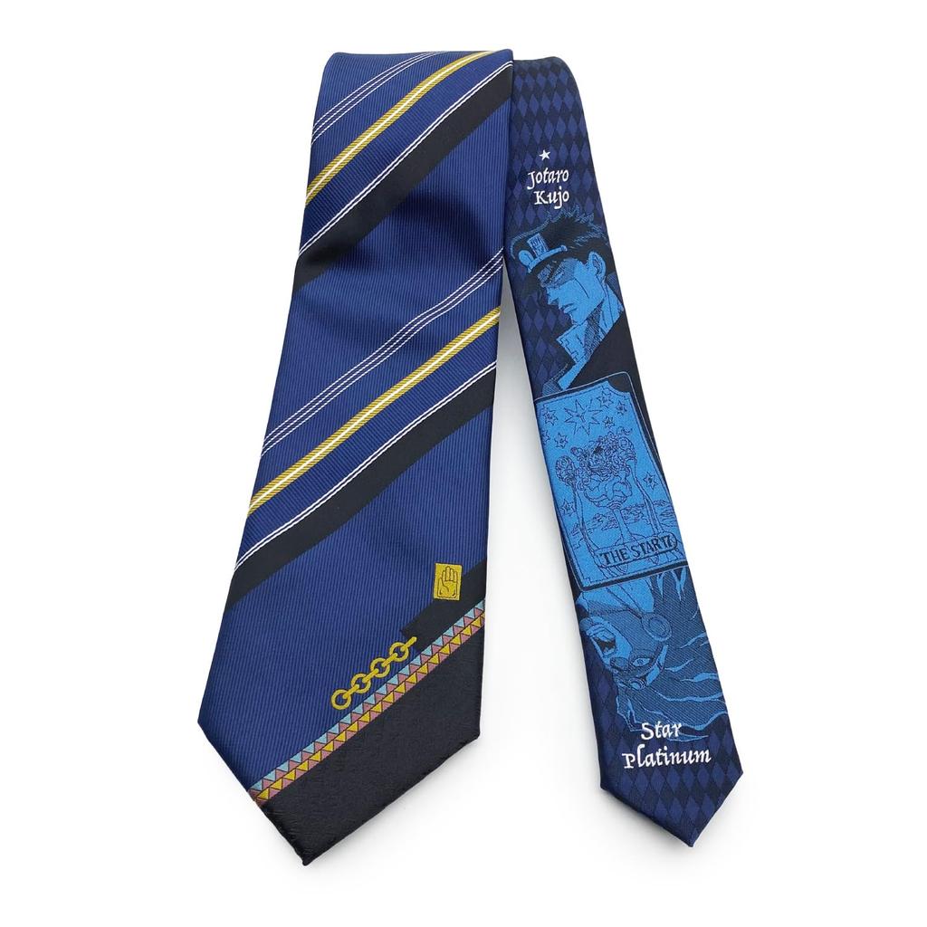 Florence Spec JoJo's Bizarre Adventure Part 3 Tie, Jotaro JJN000005-001, Navy Blue 1, Standard Size