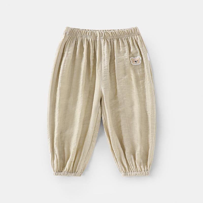 Летние тонкие брюки с кондиционером, длинные брюки от комаров для мальчиков, детские брюки, летняя одежда для девочек, детские брюки 80