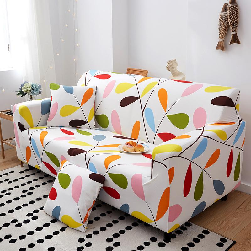 Bedruckter Sofabezug, Stretch-Couchbezüge, Loveseat-Schonbezüge für 2-Sitzer-Kissen, Couch, waschbar, Wohnzimmermöbelschutz