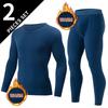 1/2/4-Piece Men's Fall/Winter Thermal Underwear Fashion Joker Long-sleeved Trousers Home Suit Youth Sports Elastic Waist Pants
