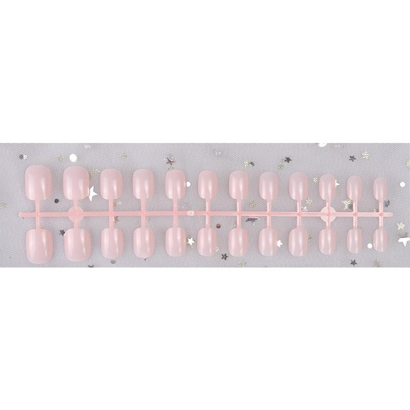 Piesă de unghie cu cap pătrat scurt, albă, fără bandă de etanșare, purtare unghie, plasture mare pentru unghii pentru copii, unghie falsă detașabilă