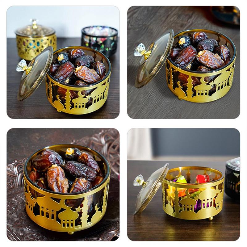 Eid Mubarak Candy Holder Ramadan Candy Tray Holder Muslim Party Supplies Ramadan Eid Candy Box Islamic Decoration