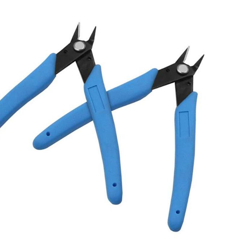 5 Inch Diagonal Cutting Pliers for Electronics Wires Jewelry Screws (Blue)