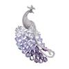 Gradual Purple Crystal Peacock Brooch - High-end, Personalized, Elegant and Luxurious Design Brooch