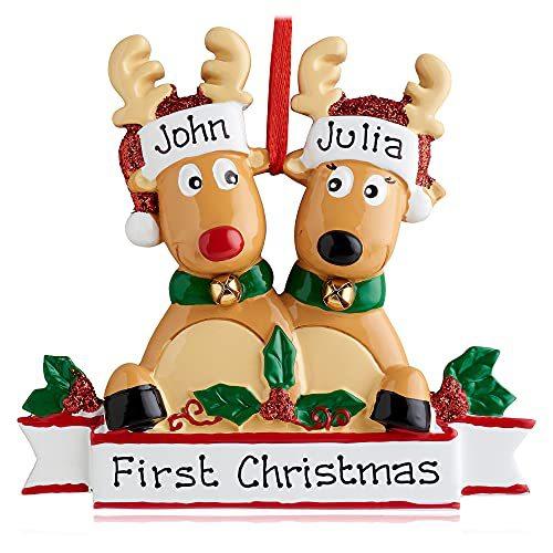 

DIY Write Name Personalized Resin Reindeer Family 2022 Christmas Decorations for Home Xmas Tree Hanging Pendants New Year 2023