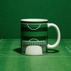 Fußball bedruckte Kaffeetasse, Keramik-Teetasse für Zuhause und Büro, 340 ml Fassungsvermögen, Hitzesensitiv, Farbwechselndes Geschenk für Sportfans